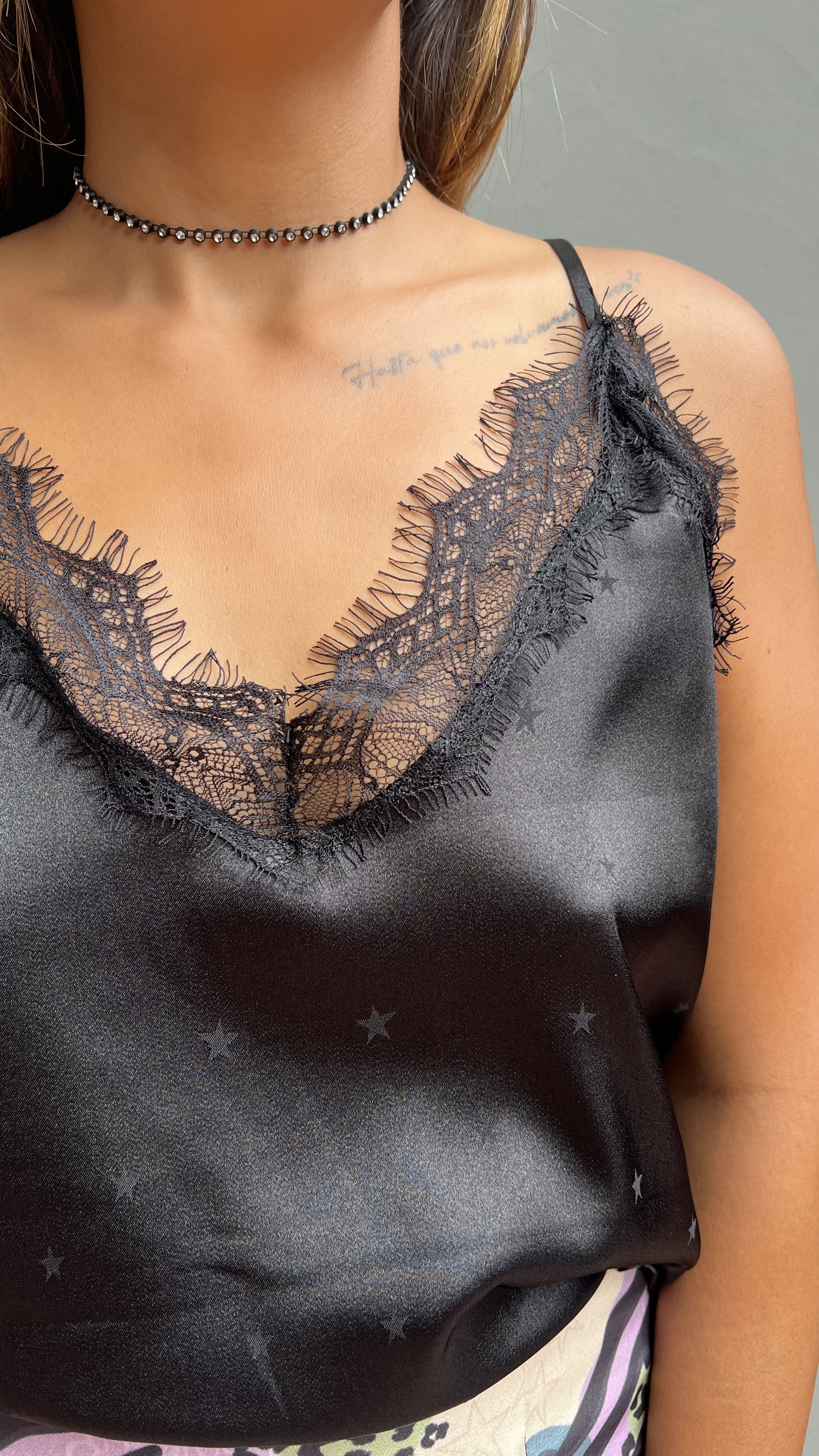 Solera Lencera RASO ESTRELLAS Y PUNTILLAS