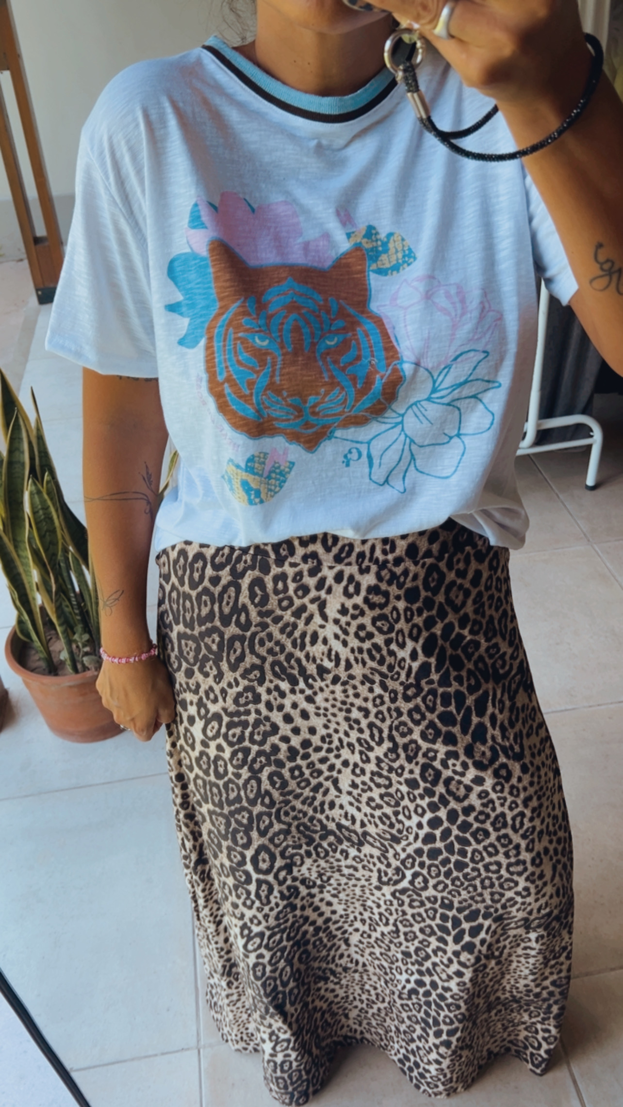 Remeron Stampa Tigre y Flor