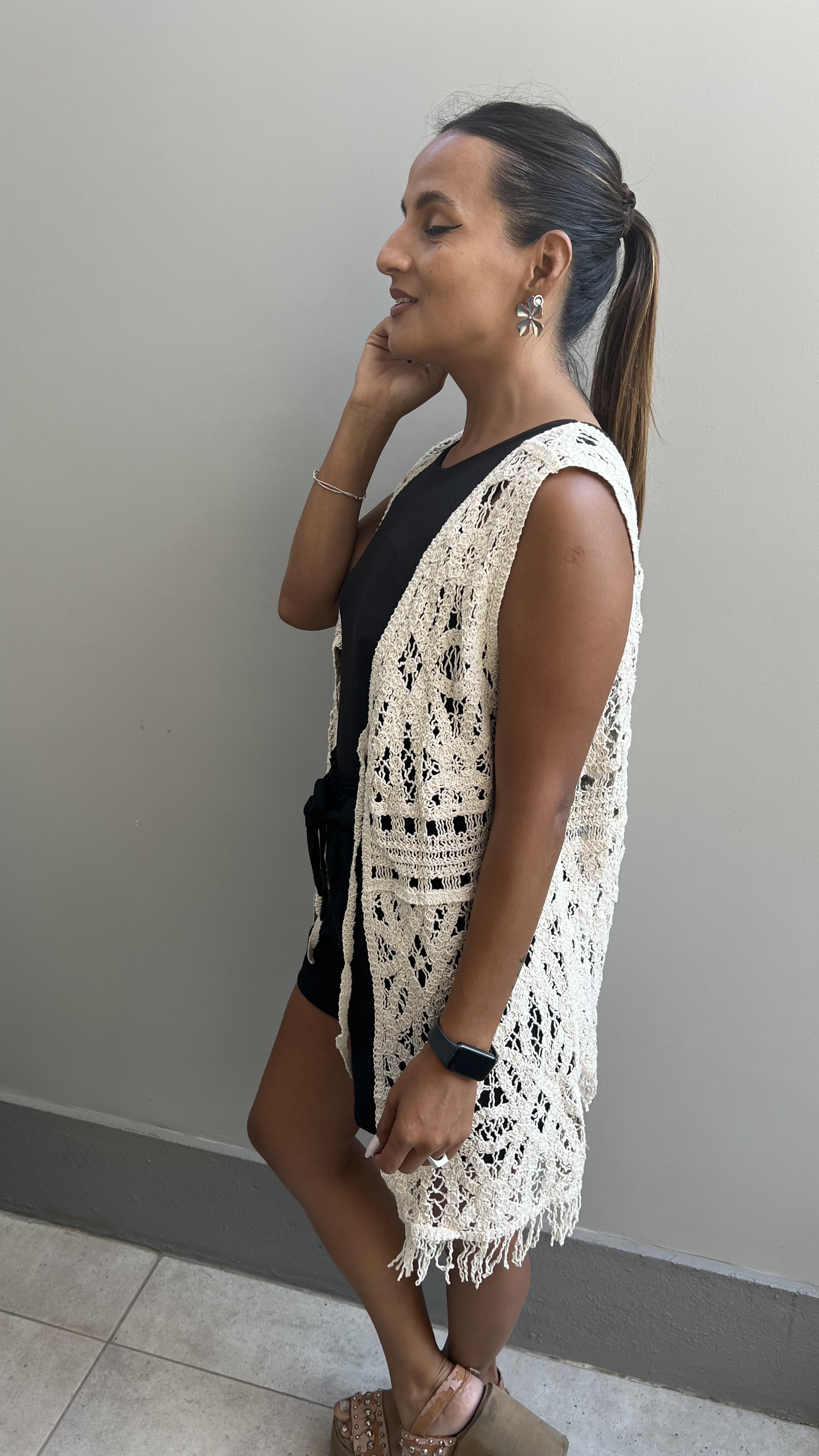 Chaleco Largo tejido