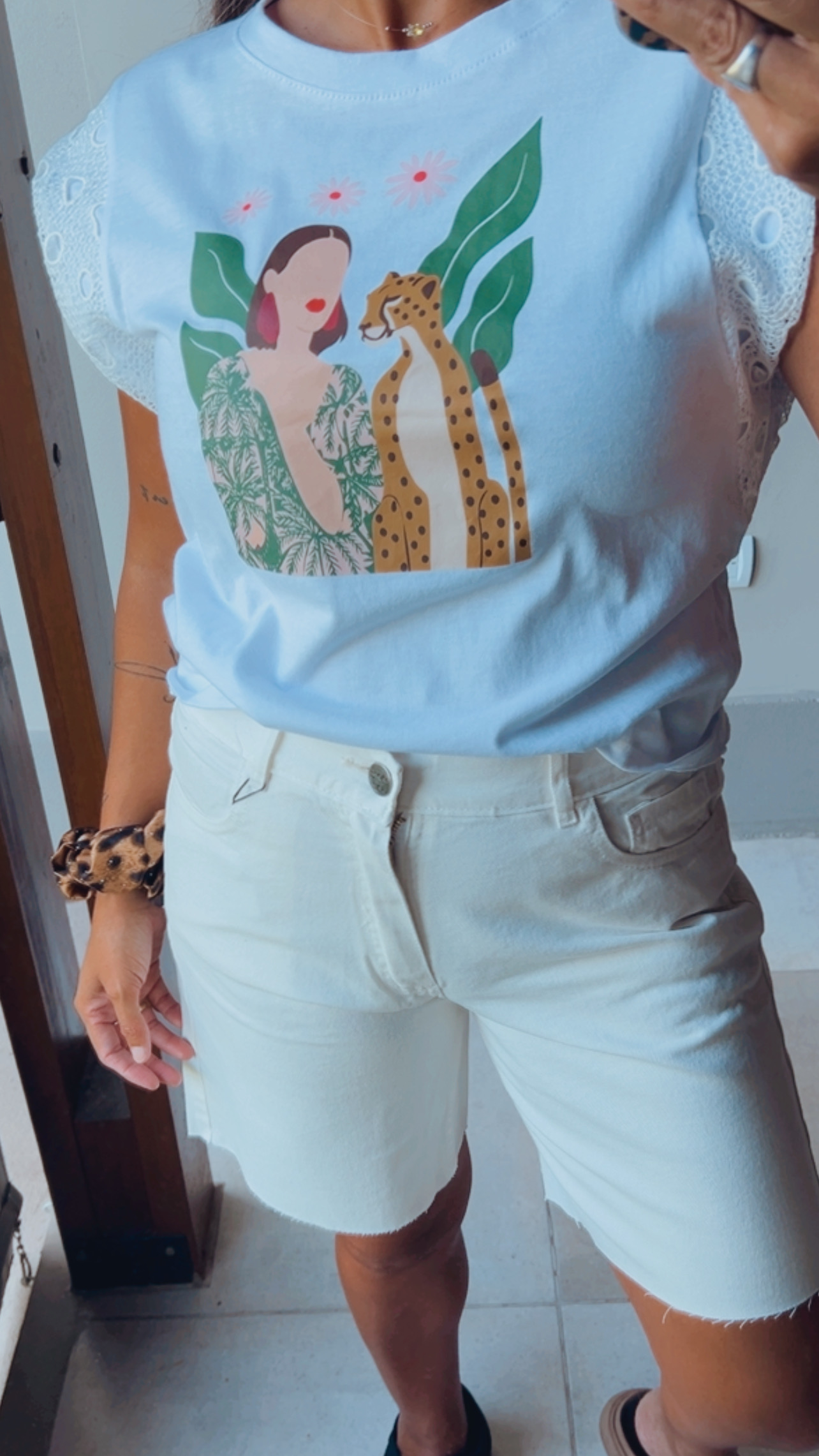 Musculosa stampa chica detakke broderi