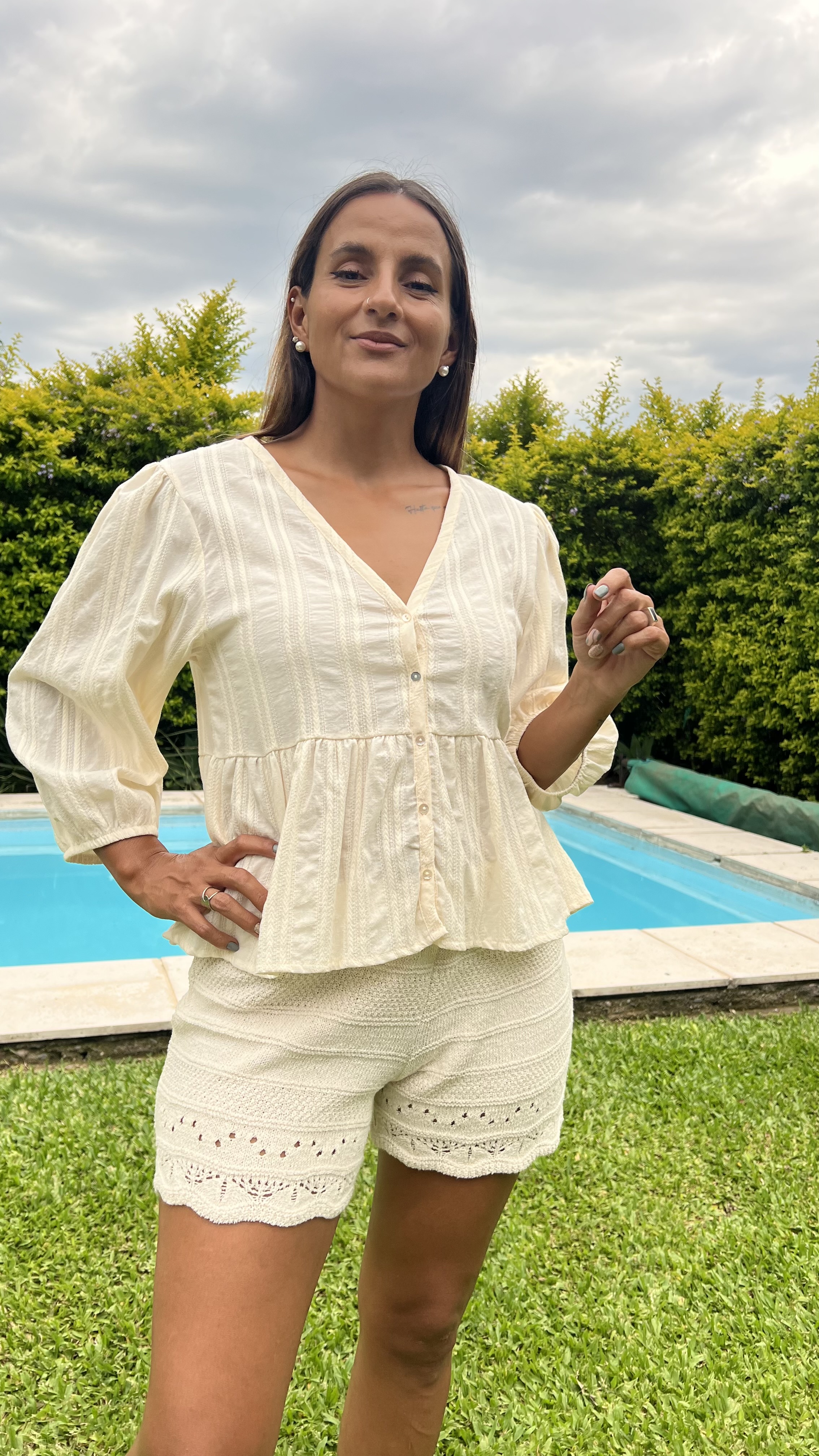 Camisa JULIA con recorte en cintura