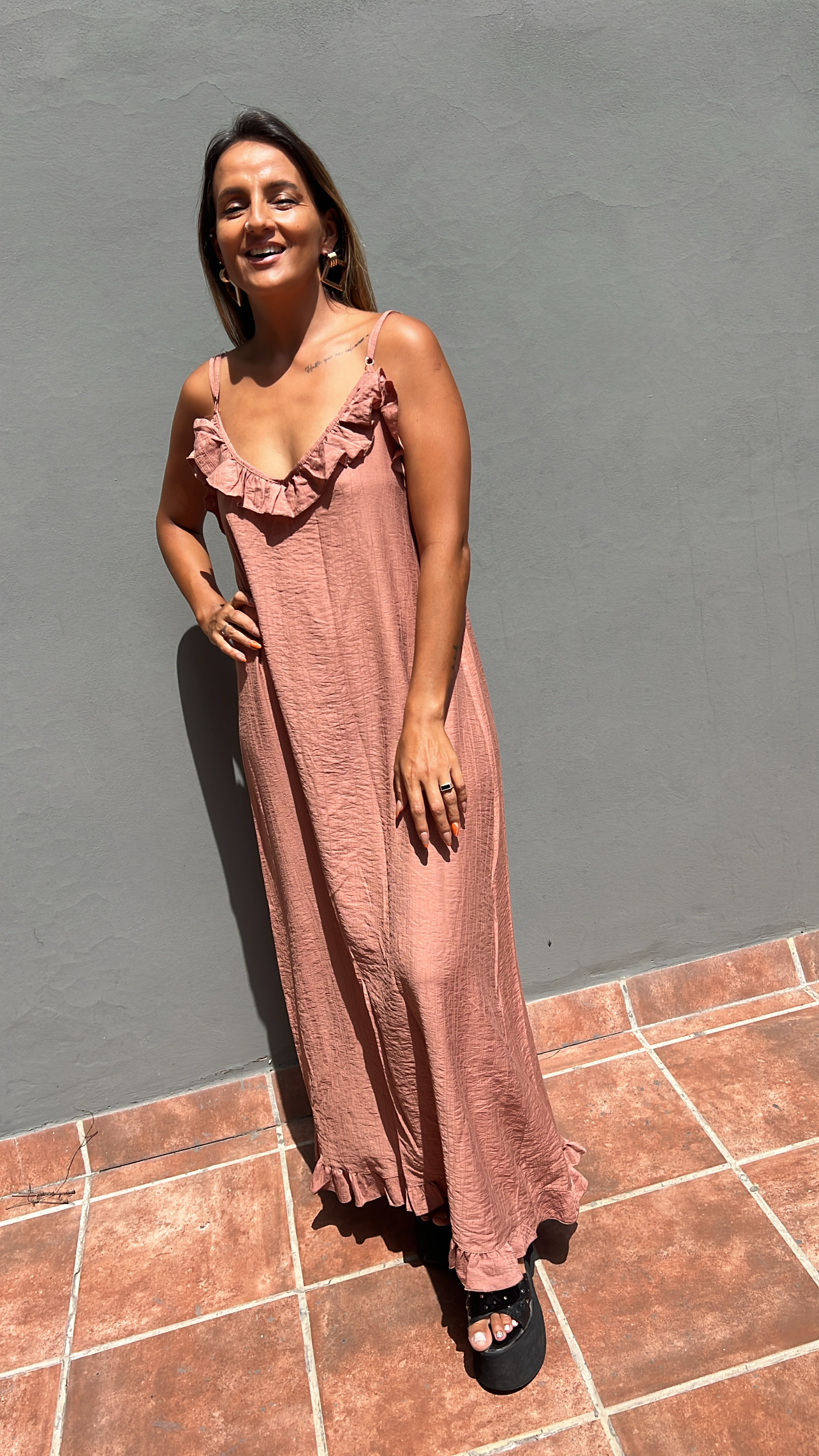 Vestido MAIA LISO Bretel regulable