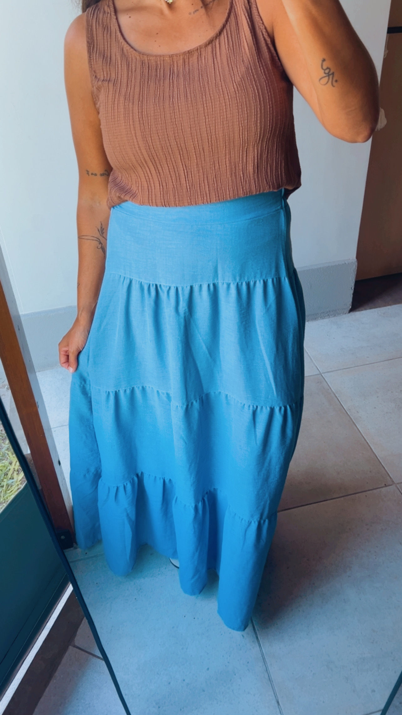 Pollera Larga Demin vuelo