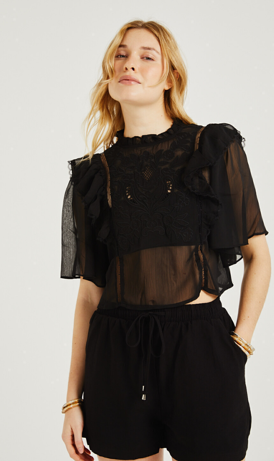 Camisa LOUISA cuello mao gasa