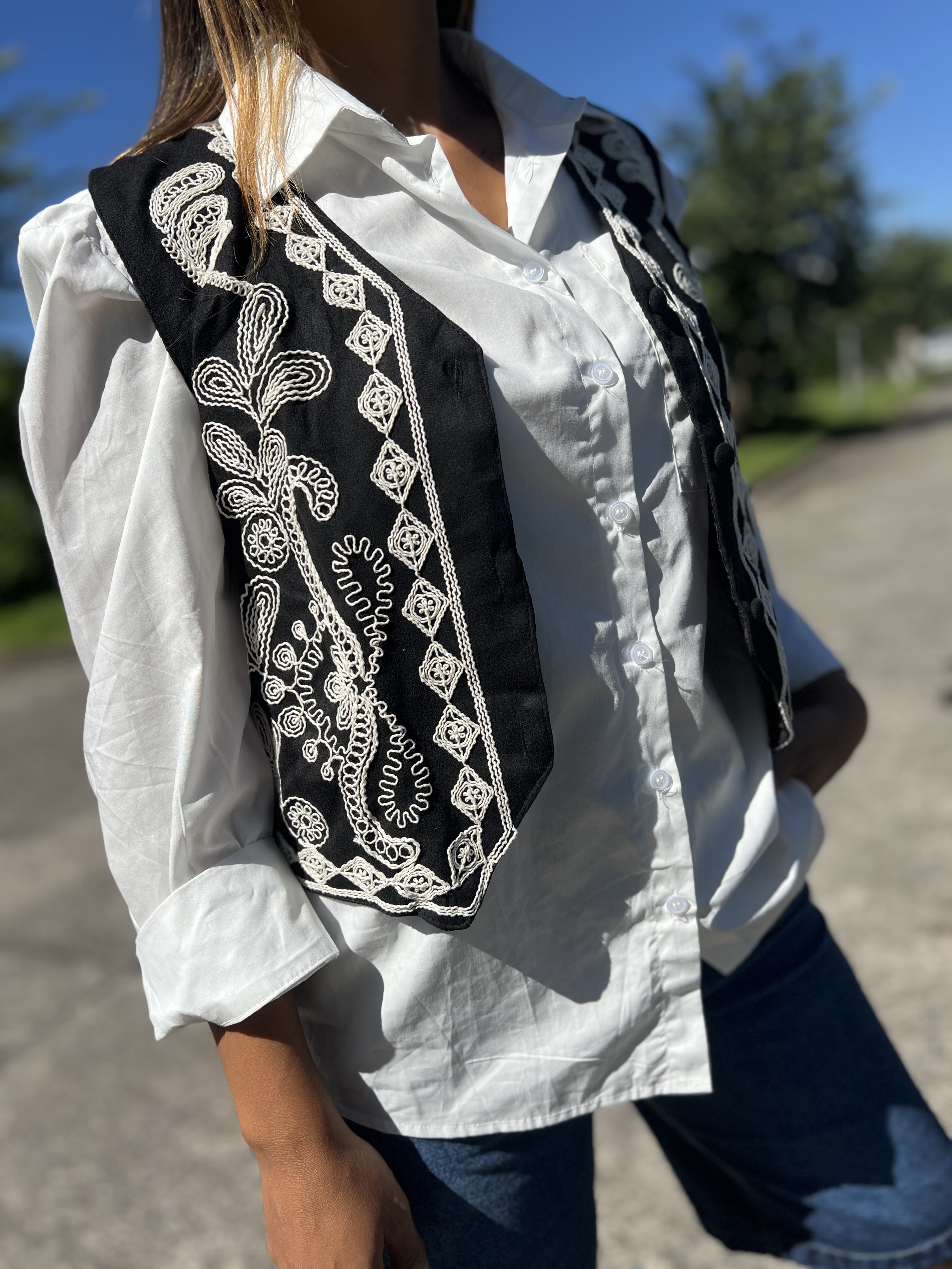 Chaleco Pao Gamuzado - Negro