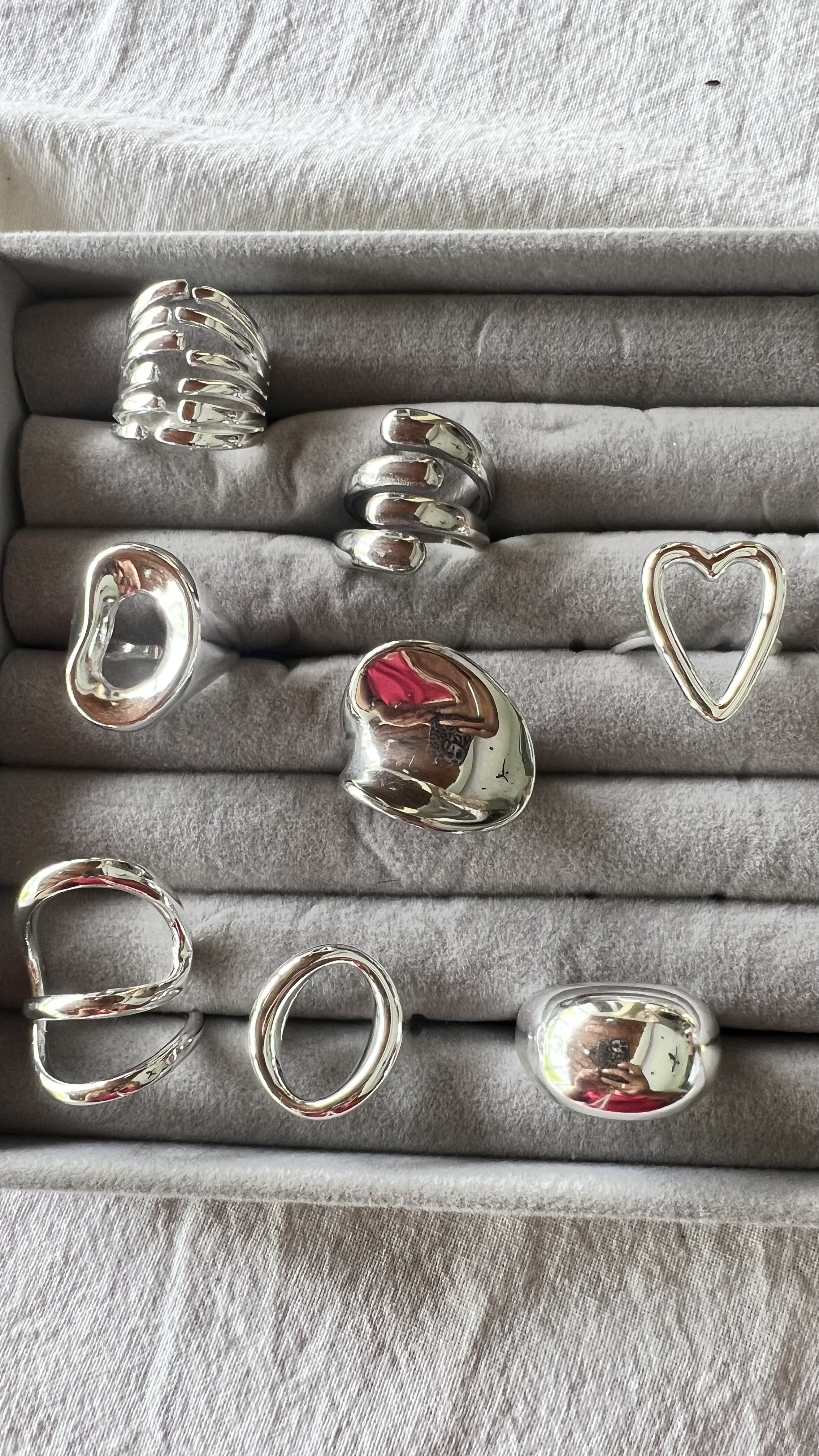 Anillos Acero Blanco