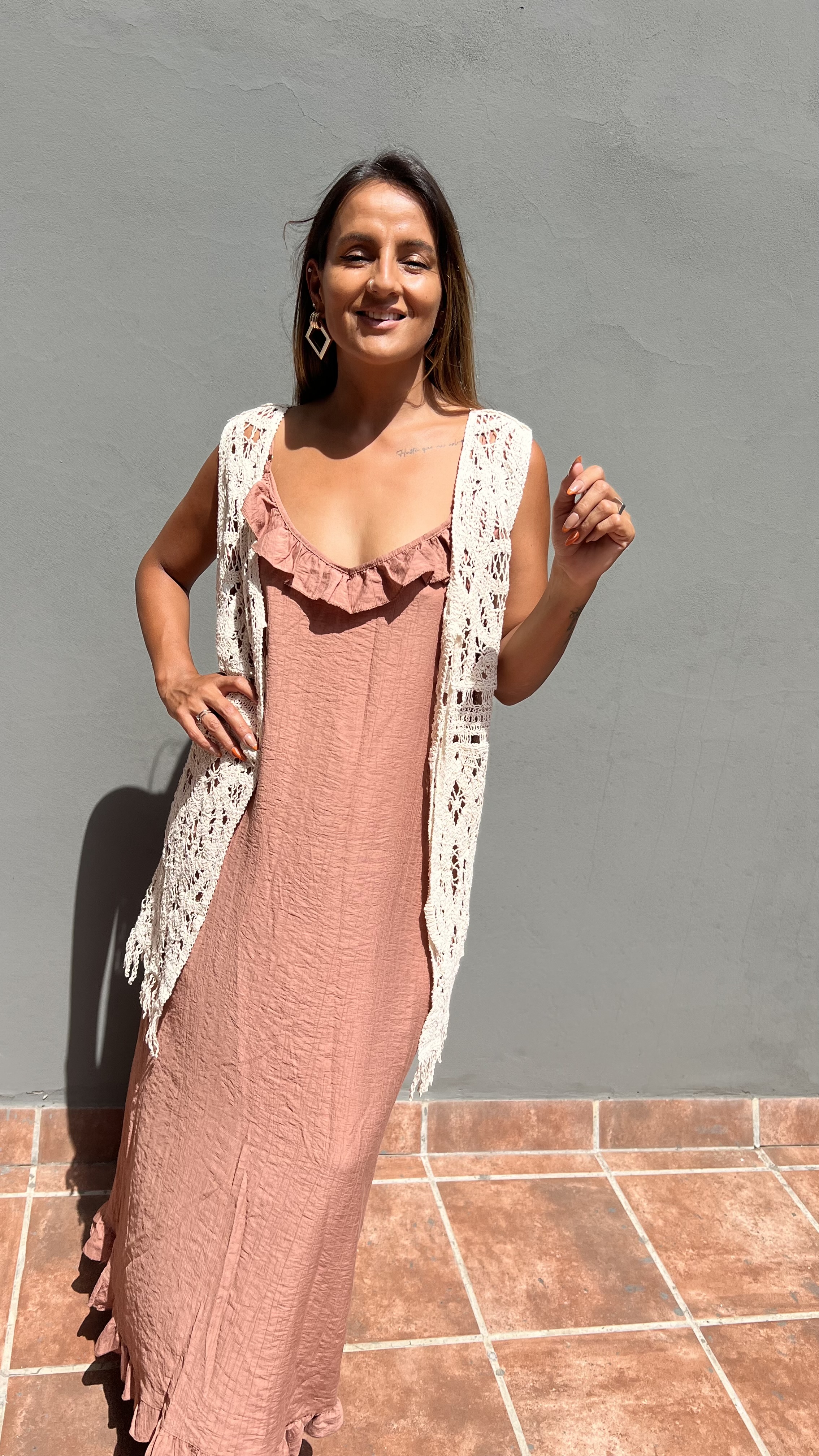 Chaleco Largo tejido