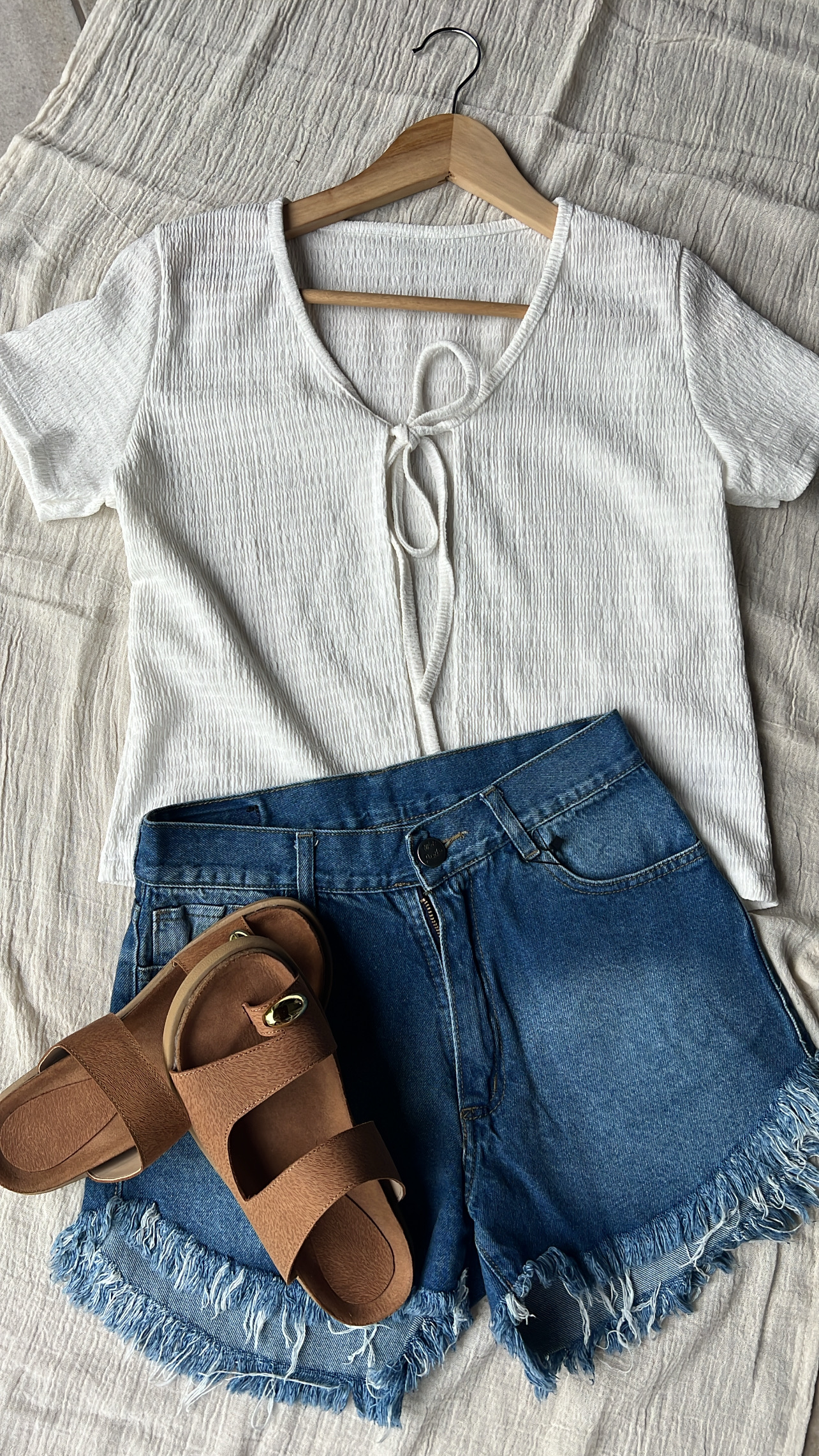 Saquito mangas cortas lazo